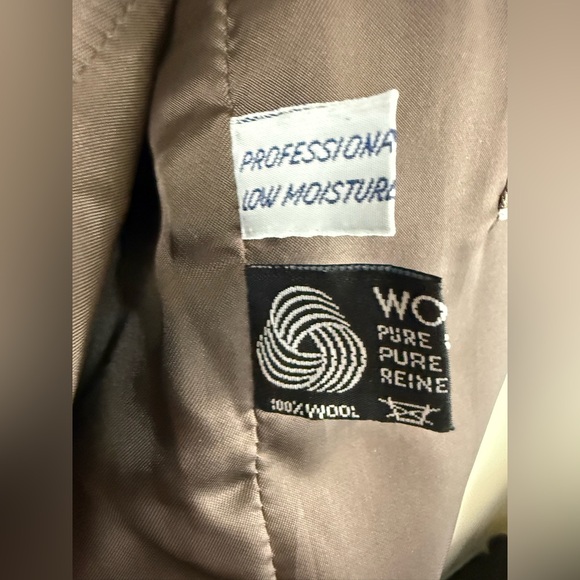 Yves Saint Laurent Vintage Wool Striped Blazer Jacket Brown Gray Size 44R - Picture 8 of 14